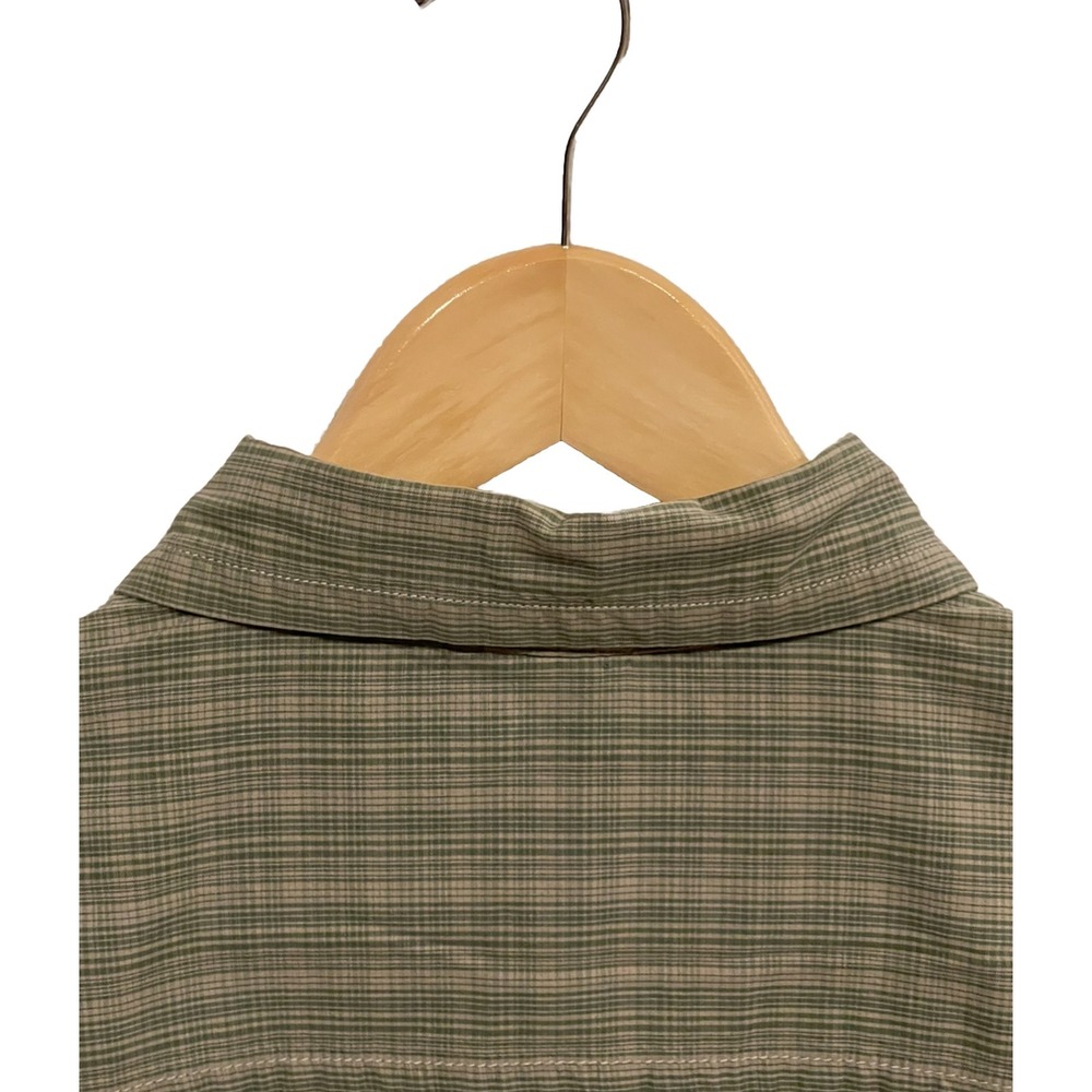 The North Face A5 Series Men's Long Sleeve Plaid Button Down Beige Green Size M - Picture 15 of 15